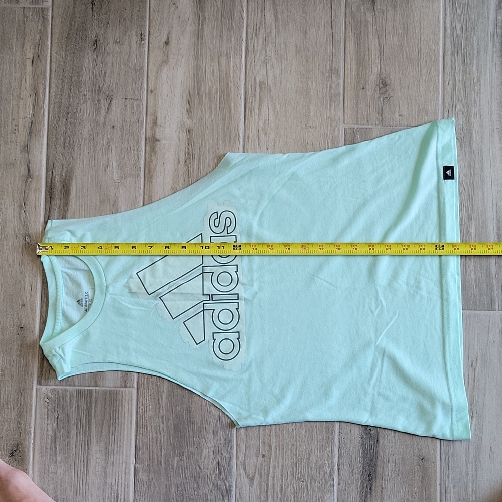 Adidas mint green Muscle Sleeve tank top Size Small - Picture 6 of 8